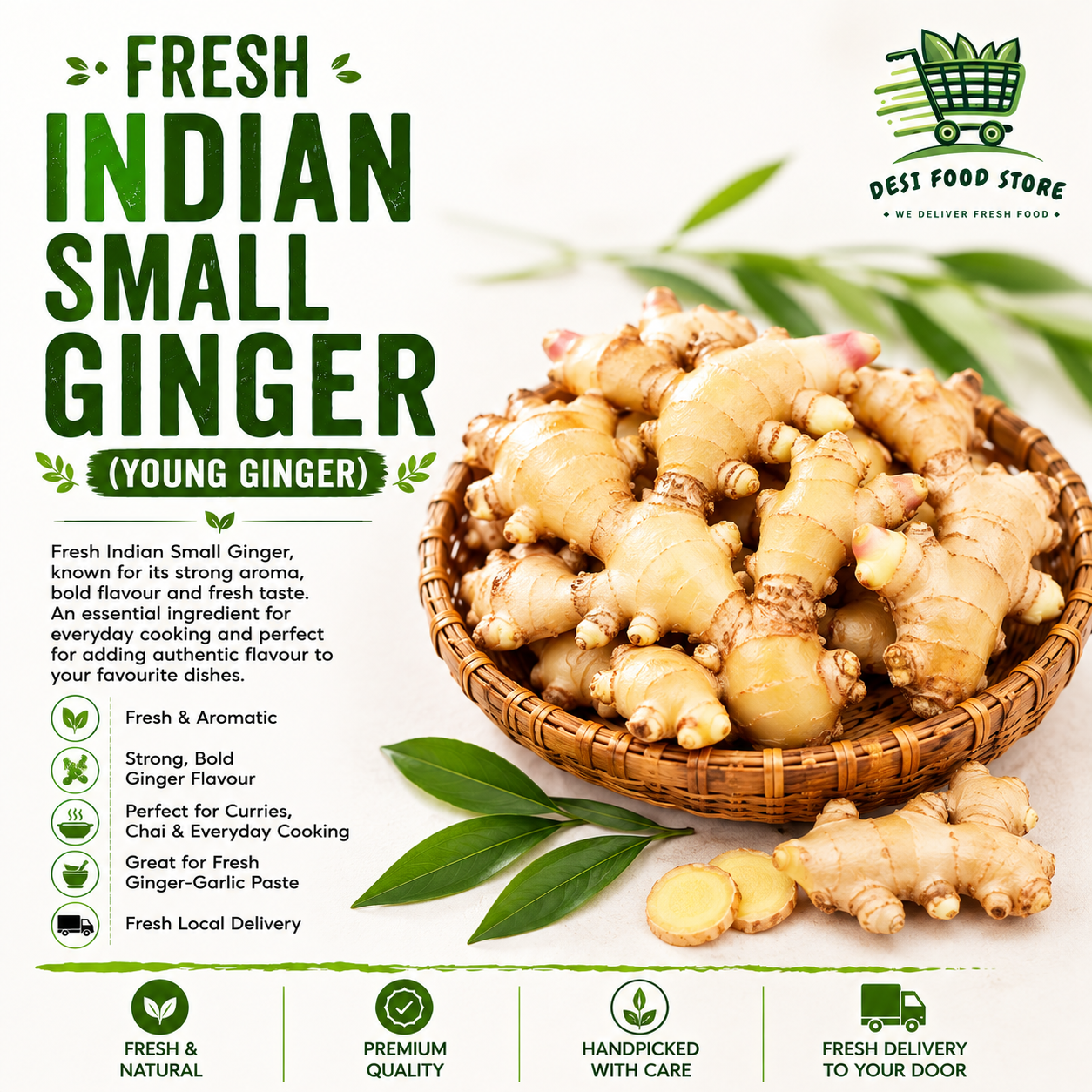 Fresh Indian Small Ginger (Young Ginger)