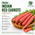 Fresh Indian Red Carrots (Desi Gajar)