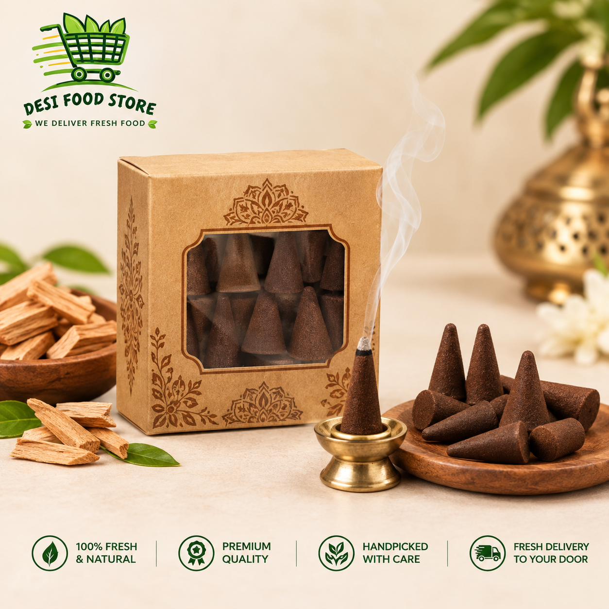 Dhoop Cones – Traditional Indian Incense Cones for Puja & Home Fragrance