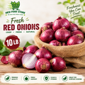 Fresh Red Onions 10 lbs