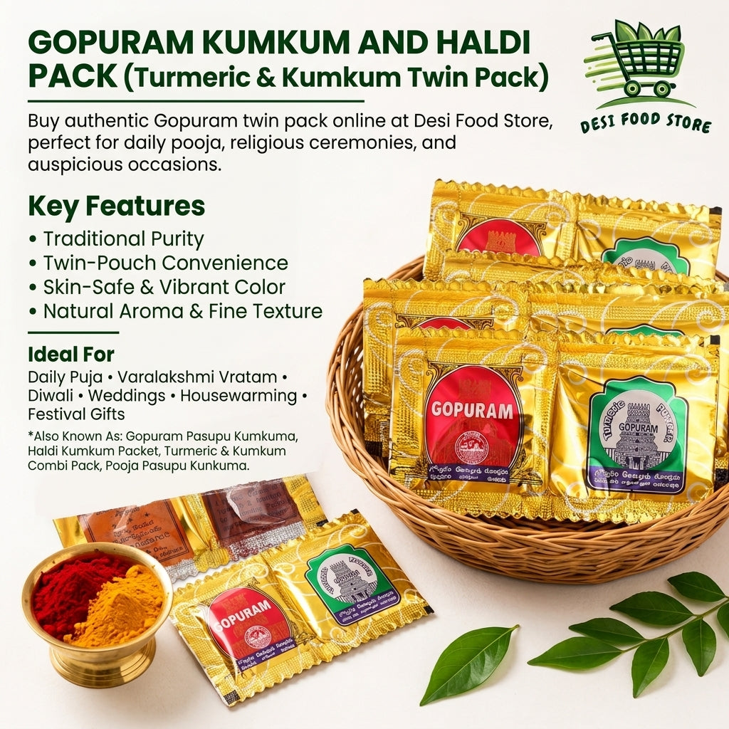 Gopuram Kumkum and Haldi Pack (Turmeric & Kumkum Twin Pack)