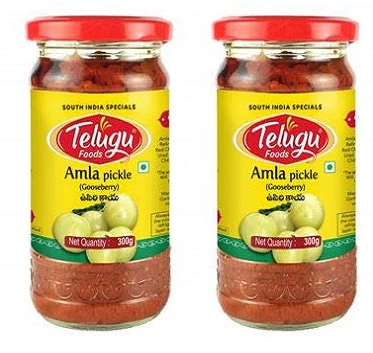Telugu Foods Amla Pickle Without Garlic 300g