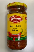 Telugu Foods Red Chilli Pickle Without Garlic 300g