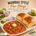 Mumbai Style Pav Bhaji | Butter Pav & Spicy Vegetable Bhaji