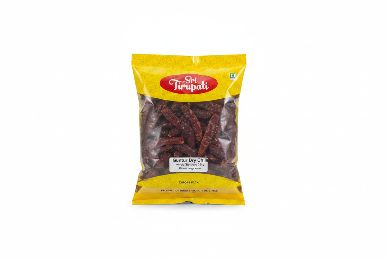 Guntur Dry Chilli Whole stemless 200g